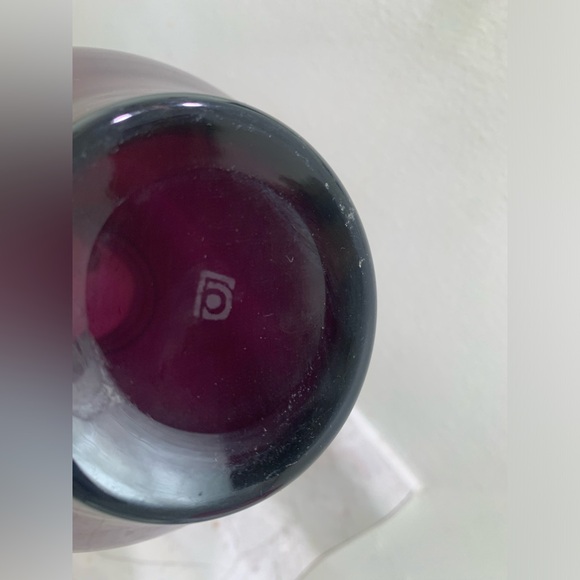 Andries Dirk Art Deco Purple Glass Jug 1930s Royal Leerdam signed - Picture 4 of 5